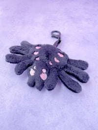 Image 3 of Creepy Cute Black Spider Plush Bag Charm 