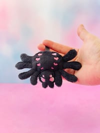 Image 1 of Creepy Cute Black Spider Plush Bag Charm 