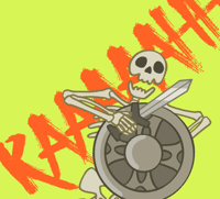 Image 2 of Skyrim Skeleton Lenticular Sticker (PREORDER)