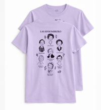Image 1 of Camiseta Las SinSombrero. Color lila.