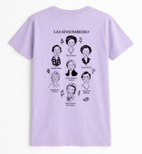 Image 3 of Camiseta Las SinSombrero. Color lila.