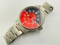 Image 11 of Fortis Flieger Automatic 25 Jewels Swiss Made Pilot Watch Black/Red Dial Date
