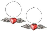 Image 2 of Flaming Heart Earrings