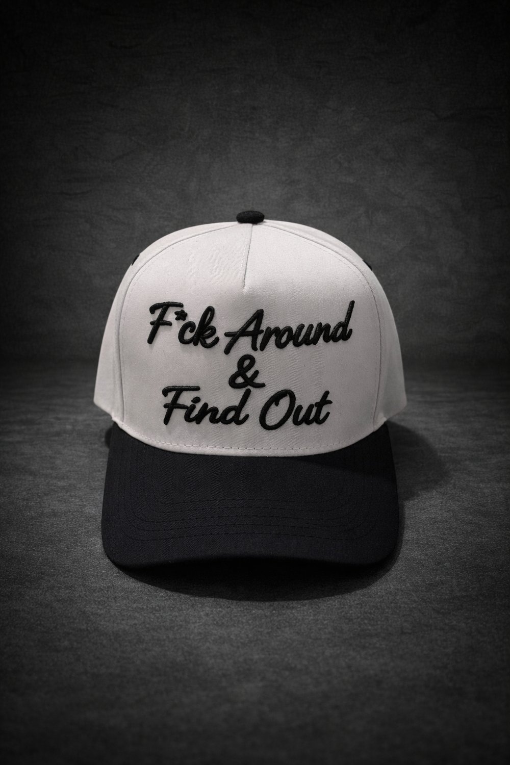 Image of F*ck Around & Find Out Custom SnapBack white curve hat