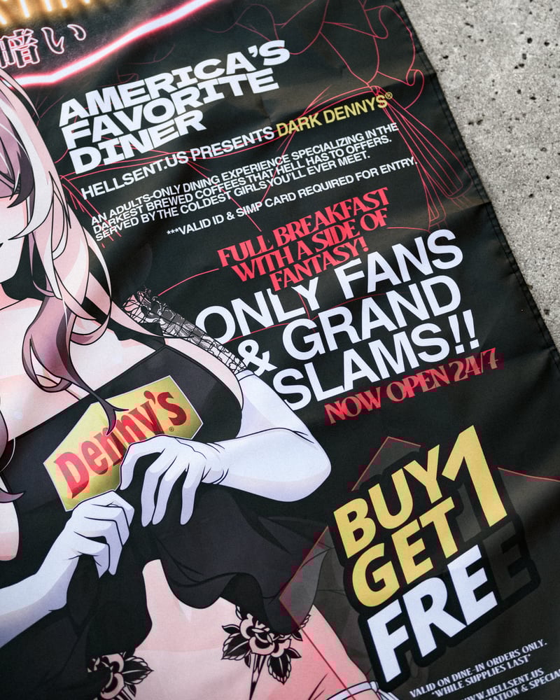 Image of WTF IS UP Dark Denny's!! Flag