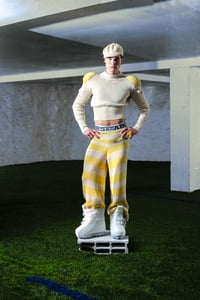 Image 3 of PANT FRENCH LAINE YELLOW/WHITE