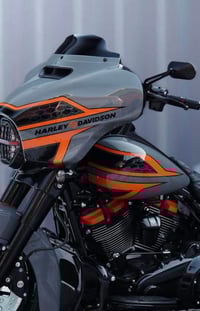 Image 2 of SINGLE HD Bar and Shield 2 Color Saddlebag Graphics