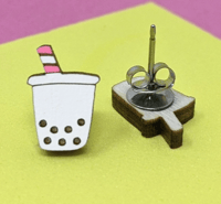 Image 4 of Boba Post Earrings