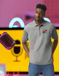 Image 1 of LET'S TALK ABOUT IT PODCAST LOGO PRINT POLO STYLE