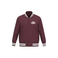 Image 1 of Unisex signature MSW logo varsity padded jacket dark cherry 