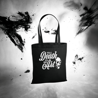 Image 4 of Black Cotton Tote – 'Till Death Us Do Art' Edition