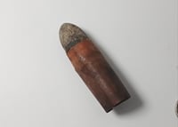 Image 1 of U.S. three ring Civil War Minie ball (original paper cartridge)