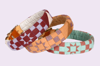 Image 1 of Quilted Dog Collar Sleeve with Leather Collar / Sawtooth Four Square Series