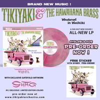 Image 2 of  (Pre-Order) Tikiyaki & the Hawaiiana Brass "Weekend in Waikiki”- Lp+Logo Tee Bundle