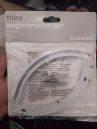 Image 2 of GoodHome Thira angle bracket set for curtain tracks 2 in - stock