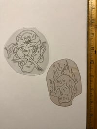 Pirate and skull acetate pair