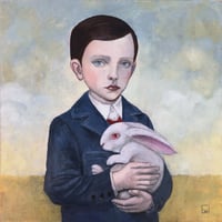 Boy Holding a Bunny