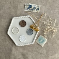 Image 1 of Handmade Wax seals - celestial moon and stars | PACK of 10