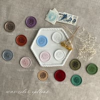 Image 2 of Handmade Wax seals -monstera | PACK of 10