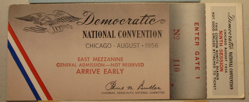 3 DEMOCRATIC/REPUBLICAN CONVENTIONS FROM 1952, 1956 & 1968