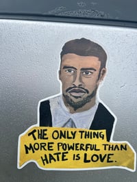 Image 1 of Bad Bunny Love is More Powerful than Hate Sticker