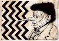 JUMPING MAN original ink illustration