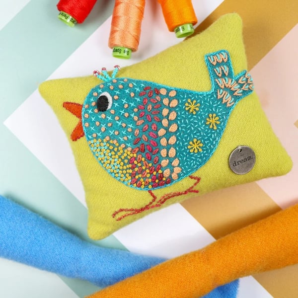 Image of Pinyon Jay Pin Cushion Kit by Sue Spargo