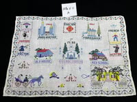 Image 1 of Vintage "Historic NY-Themed" Counted Cross Stitch on Linen (A)