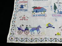 Image 3 of Vintage "Historic NY-Themed" Counted Cross Stitch on Linen (A)