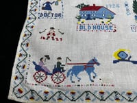 Image 2 of Vintage "Historic NY-Themed" Counted Cross Stitch on Linen (B)