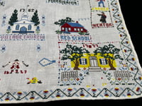 Image 4 of Vintage "Historic NY-Themed" Counted Cross Stitch on Linen (B)