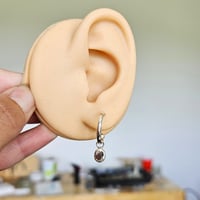 Image 5 of Hoop Earrings | Molten Pink Ruby Charms
