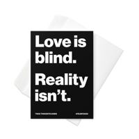 Image 2 of Love is blind - Wedding card