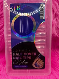 Image 1 of Coffin Half Cover Nail Tip 