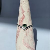 Image 1 of Green Tourmaline Wishbone Ring - Size Q