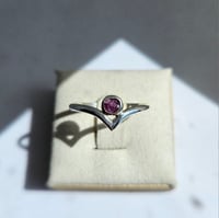 Image 3 of Pink Ruby Wishbone Rings - Size U