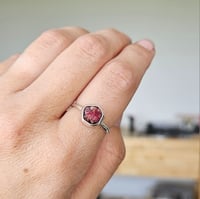 Image 3 of Pink Ruby Bezel Ring - Size N.5 