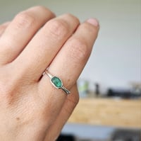 Image 3 of Green Tourmaline Ring - Size P