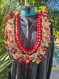 Image 3 of Round Plumeria Money Lei and Velvet Braid Set