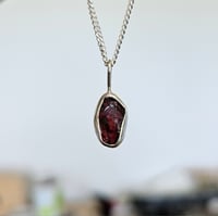 Image 4 of Red Garnet Pendant Necklace