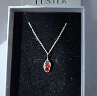 Image 3 of Red Garnet Pendant Necklace