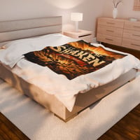Image 4 of I Will Not Be Shaken Velveteen Plush Blanket – Psalm 16:8 Inspirational Christian Throw
