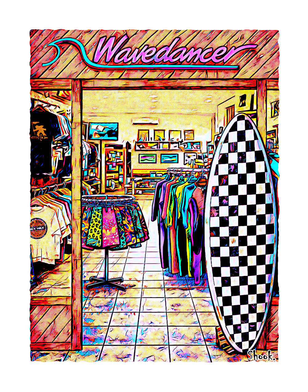 Wavedancer Surf Shop, Annapolis MD Art Print (Multi-size options) 