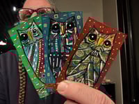 Tiny Free Verse Owls / 3-Piece Micro Art Set & Zine Series, Vol. 2 / #28 of 65