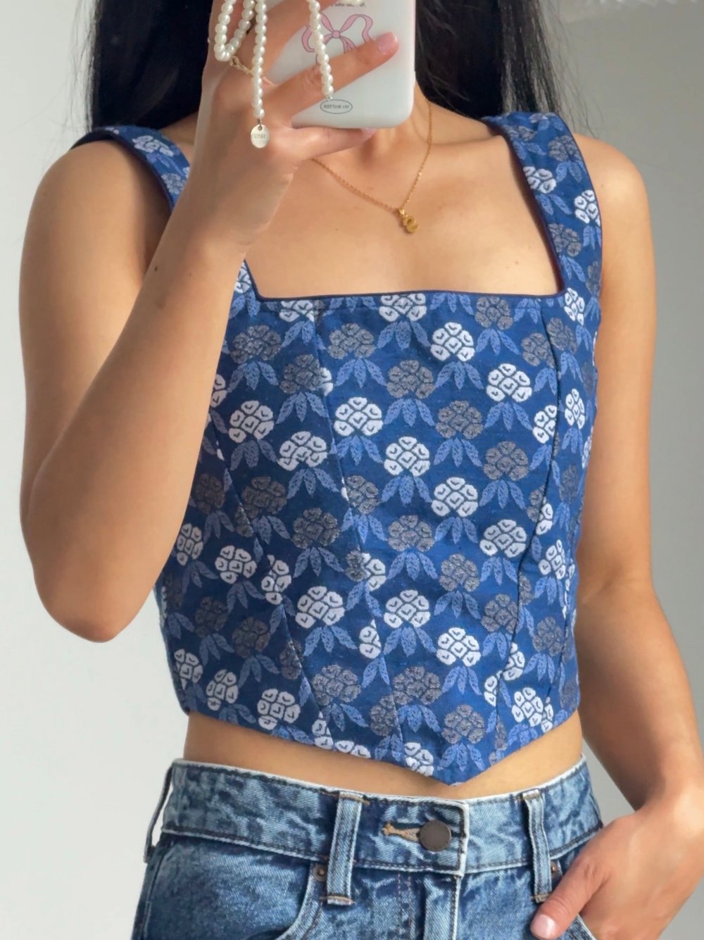 Image of Laligurash blue Corset top 