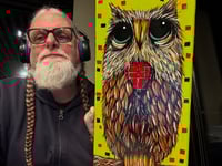 ORIGINAL 7x14 acrylic on stretched canvas, 'Staci Crampton Ran Through The Broken Glass'