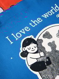 Image 3 of I Love The World - Screen Printed Tote Bag