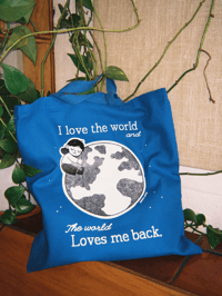 Image 4 of I Love The World - Screen Printed Tote Bag