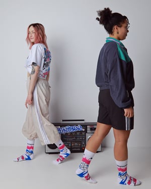 Image of BORNTOSPRAY Socks ANON x SLIDELFY 