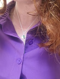 Image 10 of Ready to ship! ' Sea Fern ' - Sterling Silver pebble necklace with Cornish Green Seaglass 